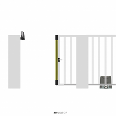 Palpeur mécanique 2,5 m avec liseré jaune et noir