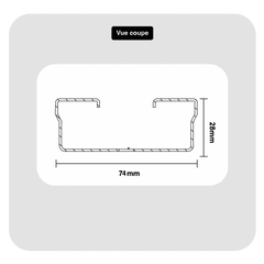 Rails deux parties 3,150 mm